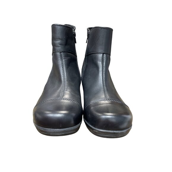 Keen Womens Black Leather Ankle Boots Size 8.5 SKU 9439 - Picture 10 of 11